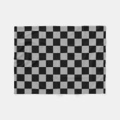 Graue schwarze Schachbretter Fleecedecke (Vorderseite (Horizontal))