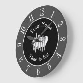 Graue schwarze Silverware benutzerdefinierte Uhr m (Winkel)