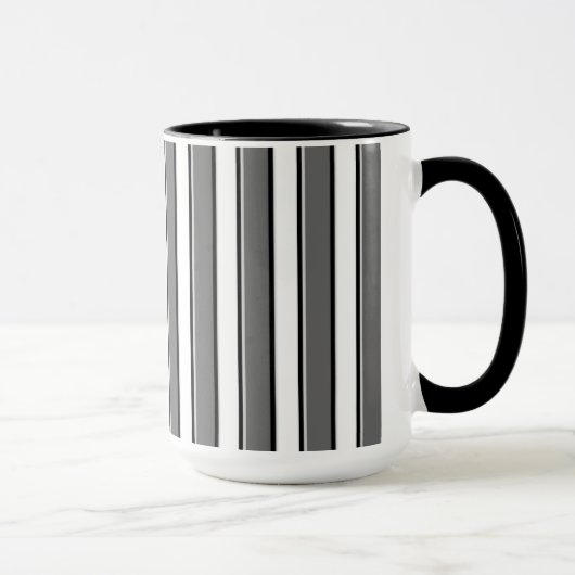Graue schwarze Streifen Kaffeetasse (Rechts)