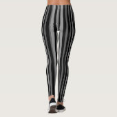 Graue schwarze Streifen Leggings (Rückseite)