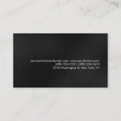 Graue, schwarze Streifen-Visitenkarte Visitenkarte (Rückseite)