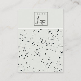 Graue schwarze Terrazzo Texture Earring Necklace L Visitenkarte
