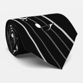 Graue schwarze und weiße Noten Krawatte (Gerollt)