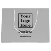 Graue schwarze Unternehmenstext Ihr Logo hier Vorl Große Geschenktüte (Vorderseite)