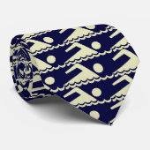 Graue Schwimmen - DkBluBkg Krawatte (Gerollt)