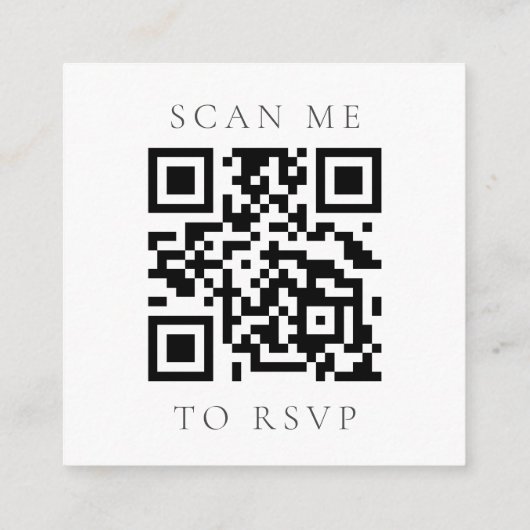 Graue Script-Hochzeiten mit QR-Code-UAWG Begleitkarte (Rückseite)