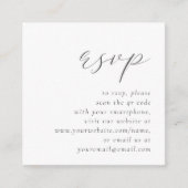Graue Script-Hochzeiten mit QR-Code-UAWG Begleitkarte (Vorderseite)