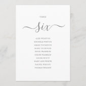 Graue Script-Tischnummer 6 Sitzungstabelle Einladung (Rückseite)