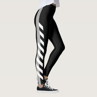 Graue Seitenstreifen-Leggings Leggings