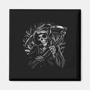 graue Sensenmann Totengöttin, toter gotischer Horr Magnet