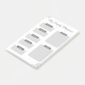 Graue Shades Minimal Daily Planer Sheet Post-it Klebezettel (angewinkelt)