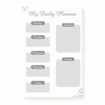 Graue Shades Minimal Daily Planer Sheet