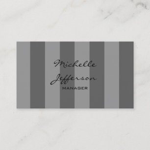Graue Shades Stripes-Mustermanager-Visitenkarte Visitenkarte
