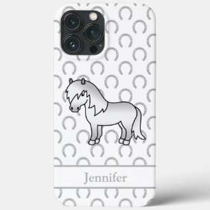 Graue Shetlandpony-Süße-Cartoon-Illustration Case-Mate iPhone Hülle