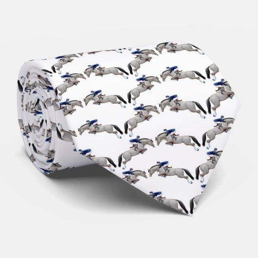 Graue Show-Pullover-PferdeKrawatte Krawatte (Gerollt)