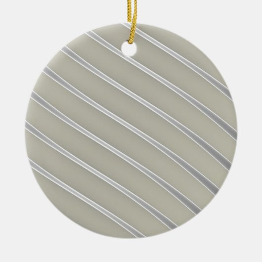 Graue Silber geschwungene Linien Chic abstrakte St Keramik Ornament (Vorne)