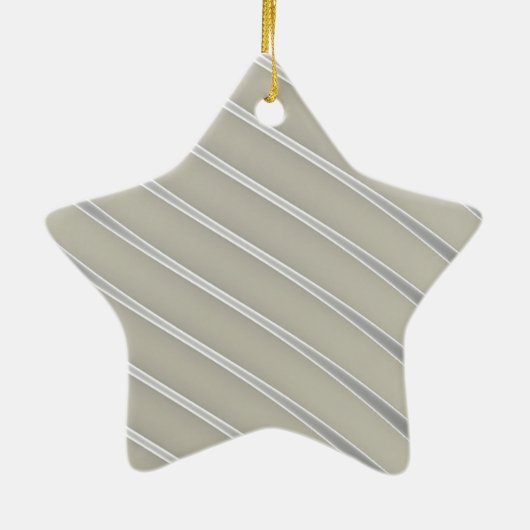 Graue Silber geschwungene Linien Chic abstrakte St Keramikornament (Hinten)