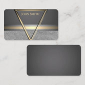 Graue Silber-Gold-Copper-Men-Logo-Visitenkarten Visitenkarte (Vorne/Hinten)