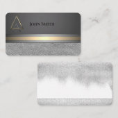 Graue Silber-Gold-Copper-Men-Logo-Visitenkarten Visitenkarte (Vorne/Hinten)