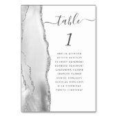 Graue Silber Hochzeit mit Achat Tischnummer (Rückseite)