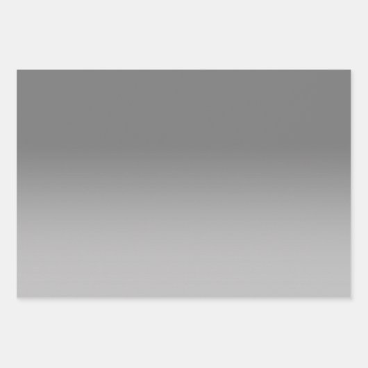 Graue Silber Imitate Glitzer Ombre Mix Geschenkpapier Set (Vorderseite 3)