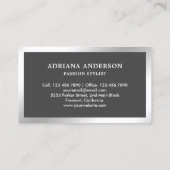 Graue Silberkleidung Hanger Fashion Stylist Visitenkarte (Rückseite)