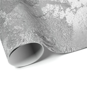 Graue silberne glänzende metallische geschenkpapier
