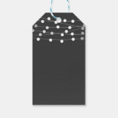 Graue silberne Lichterkette modern elegant Favorit Geschenkanhänger (Rückseite)