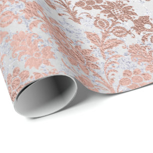 Graue Silberrosa Rose Gold Pulver Imitate Blush Bl Geschenkpapier