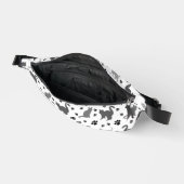 Graue Silhouette Cats Pawprints Muster Bauchtasche (Offen)
