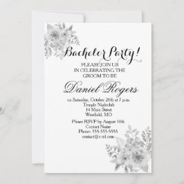 Graue Skala von Lila & Blue Bachelor Party Einladu Einladung