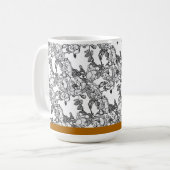 Graue Skalierung der Rose Kaffeetasse (Vorderseite Links)