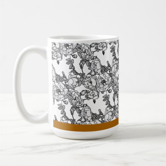 Graue Skalierung der Rose Kaffeetasse (Links)