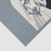 Graue Skelettbrücke Halloween Gotische Hochzeit Seidenpapier (Ausschnitt)