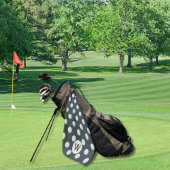 Graue Slate Ball Pattern Monogram Personalisiert Golfhandtuch