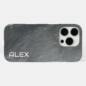 Graue Slate Texture iPhone Case (Rückseite (Horizontal))