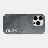 Graue Slate Texture iPhone Case Hülle (Rückseite (Horizontal))