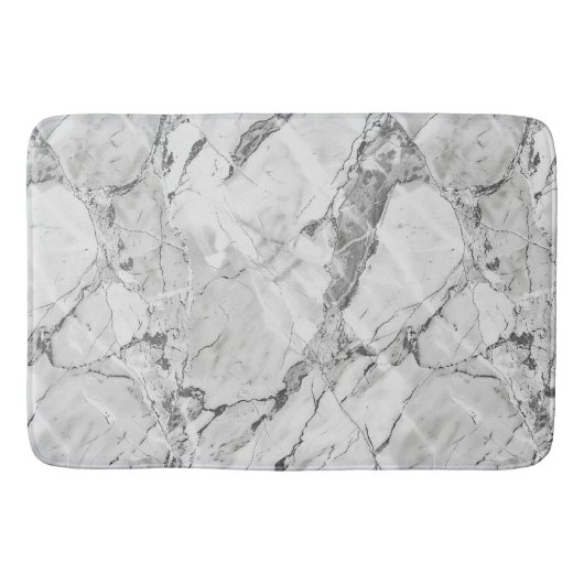 Graue "Slate Whisper Stream" Marmortextur All-Ove Badematte (Vorderseite)