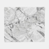 Graue "Slate Whisper Stream" Marmortextur All-Ove Fleecedecke (Vorderseite (Horizontal))