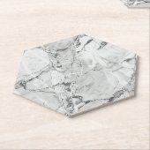 Graue "Slate Whisper Stream" Marmortextur kundensp Untersetzer (angewinkelt)