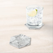 Graue "Slate Whisper Stream" Marmortextur kundensp Untersetzer (Vor Ort)