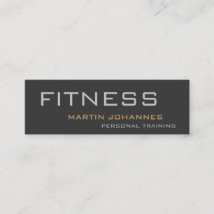 Graue Slim Einzigartige Personal Trainer Business  Mini Visitenkarte