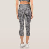 Graue Snakeskin Capri Leggings (Rückseite)