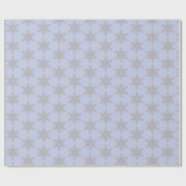 Graue Snowflake Blauer Winter Geschenkpapier (Flach)