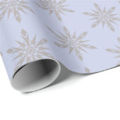 Graue Snowflake Blauer Winter Geschenkpapier (Rolleneckpunkt)