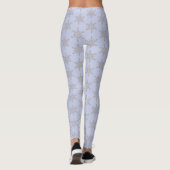 Graue Snowflake Blauer Winter Leggings (Rückseite)