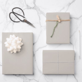 Graue Solid-Farbe Geschenkpapier Set