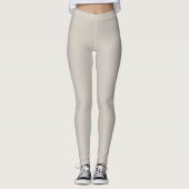 Graue Solid-Farbe Leggings (Vorderseite)
