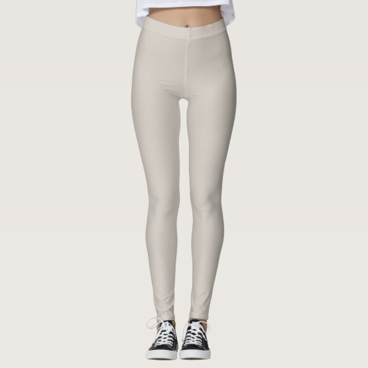 Graue Solid-Farbe Leggings (Vorderseite)