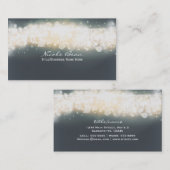 Graue Sparkle Lights Sky Blast Business Card Visitenkarte (Vorne/Hinten)